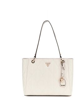 Guess - Off White Solid Aldina Noel Tote Bag