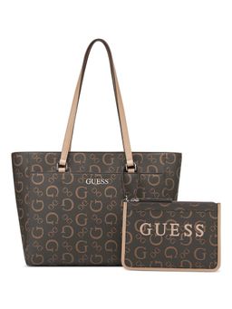 Guess - Natural Printed Delphine Tote Bag with Pouch (Set of 2)