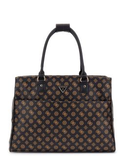 Guess - Brown Printed Wilder Shopper Tote Bag