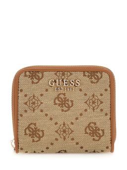 Guess - Latte Logo Printed Neda Zip Around Wallet (S)
