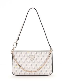 Guess - Stone Logo Printed Wave Mini Top Zip Shoulder Bag