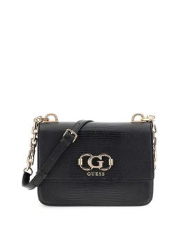 Guess - Black Textured Salinge Crossbody Bag