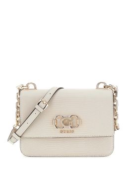 Guess - Beige Textured Salinge Crossbody Bag