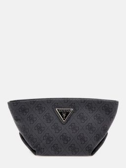 Guess - Coal Logo Printed Helina Top Zip Cosmetic Pouch