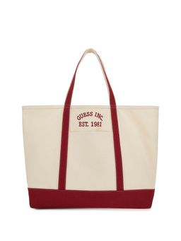 Guess - Maroon Textured Summer line Extra Tote Bag (L)