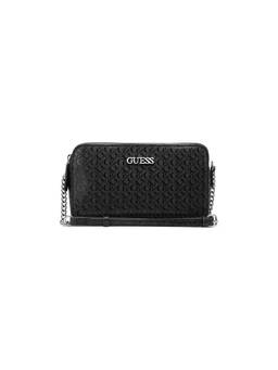 Guess - Black Printed Tide wood Mini Compartment Crossbody Bag