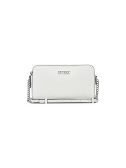 Guess - White Printed Tide wood Mini Compartment Crossbody Bag