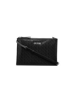 Guess - Black Printed Tide wood Mini Crossbody Bag