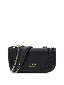 Guess - Black Solid Tatum Convertible Crossbody Bag
