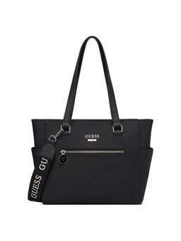 Guess - Black Solid Madix Tote Bag with Detachable Strap
