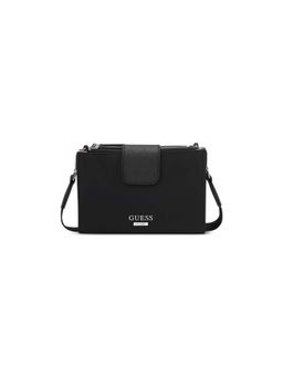 Guess - Black Solid Madix Mini Top Zip Crossbody Bag