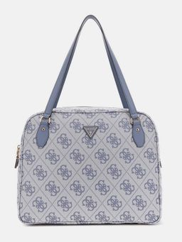Guess - Blue Slate Logo Printed Berta Travel Shoulder Bag