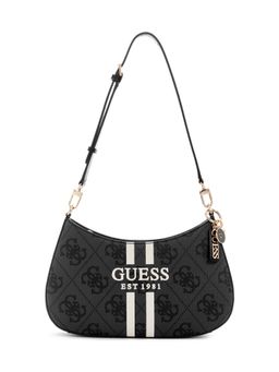 Guess - Coal Logo Printed Noelle Top Zip Shoulder Bag