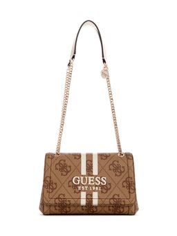 Guess - Latte Logo Printed Noelle Convertible Crossbody Bag