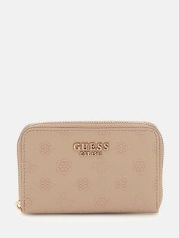 Guess - Simply Beige Logo Textured Phoebe Zip Around Wallet (M)