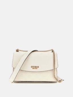 Guess - Off White Logo Textured Phoebe Convertible Crossbody Bag