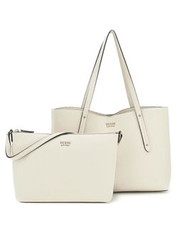 Guess - Bone Solid Brenton Tote Bag with Sling Bag & Pouch (Set of 3)