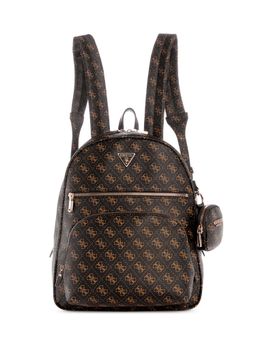 Guess - Brown Logo Printed Power Play Tech Backpack (L)