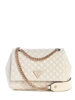 Guess - Off White Solid Everlee Convertible Crossbody Bag