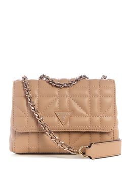 Guess - Beige Solid Edita Mini Convertible Crossbody Bag
