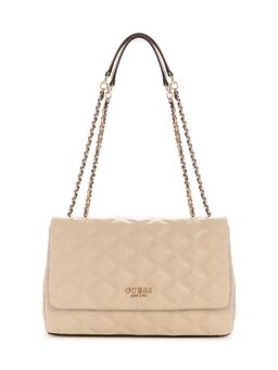 Guess - Light Beige Solid Tamsin Convertible Crossbody Bag (L)