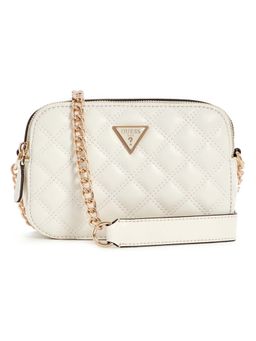 Guess - Off White Solid Giully Camera Crossbody Bag