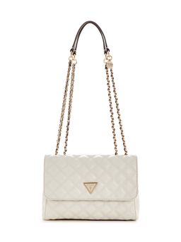 Guess - Off White Solid Giully Convertible Crossbody Bag