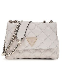 Guess - Taupe Solid Giully Mini Crossbody Bag