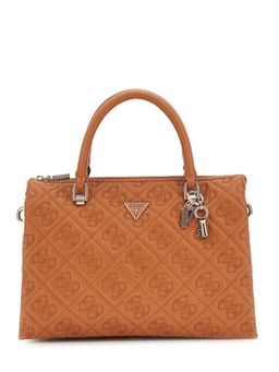 Guess - Caramel Solid Adelasia Multi Comp Handbag with Detachable Strap