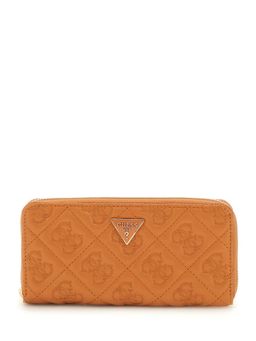 Guess - Caramel Embroidered Adelasia Zip Around Wallet (L)