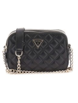 Guess - Black Solid Adelasia Camera Crossbody Bag