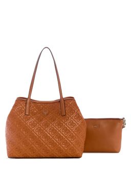 Guess - Caramel Solid Adelasia 2 In 1 Tote Bag with Pouch (Set of 2)