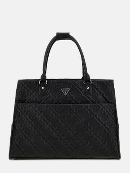 Guess - Black Solid Adelasia Shopper Tote Bag
