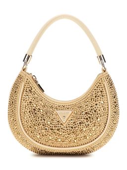 Guess - Gold Rhinestones Zalina Hobo Bag with Detachable Chain (S)