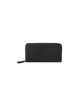 Guess - Black Solid Haddington Zip Around Wallet (M)
