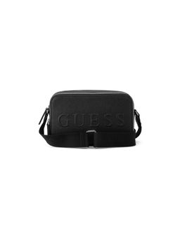 Guess - Black Solid Haddington Mini Crossbody Bag