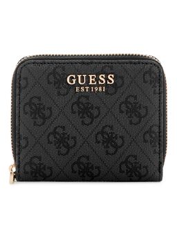 Guess - Charcoal Logo Printed Laurel Zip Around Wallet (S)