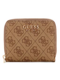 Guess - Latte Logo Printed Laurel Zip Around Wallet (S)
