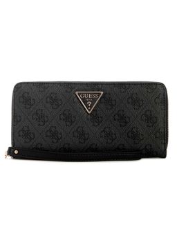 Guess - Charcoal Logo Printed Laurel Zip Around Wallet (L)