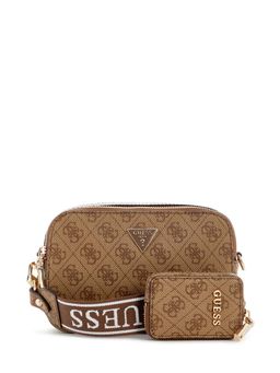 Guess - Latte Logo Printed Latona Camera Crossbody Bag with Pouch (Set orf 2)