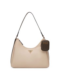 Guess - Beige Multi Solid Emerie Shoulder Bag with Pouch (Set of 2)