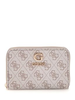 Guess - Dark Taupe Logo Printed Zamira Zip Around Wallet (M)