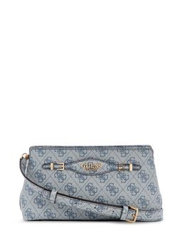 Guess - Slate Logo Printed Katya Top Zip Crossbody Bag