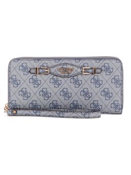 Guess - Slate Logo Printed Katya Zip Around Wallet (L)