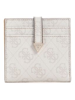 Guess - Off White Logo Printed Katya Tab Card Case