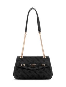 Guess - Charcoal Logo Printed Katya Convertible Crossbody Bag