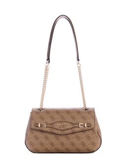 Guess - Latte Logo Printed Katya Convertible Crossbody Bag