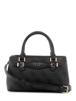Guess - Charcoal Logo Printed Katya Mini Crossbody Bag