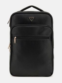 Guess - Black Solid Norom Zip Around Travel Backpack
