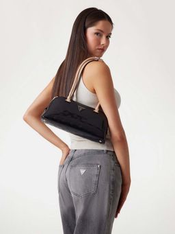 Guess - Black Logo Embossed Arnela Shoulder Bag